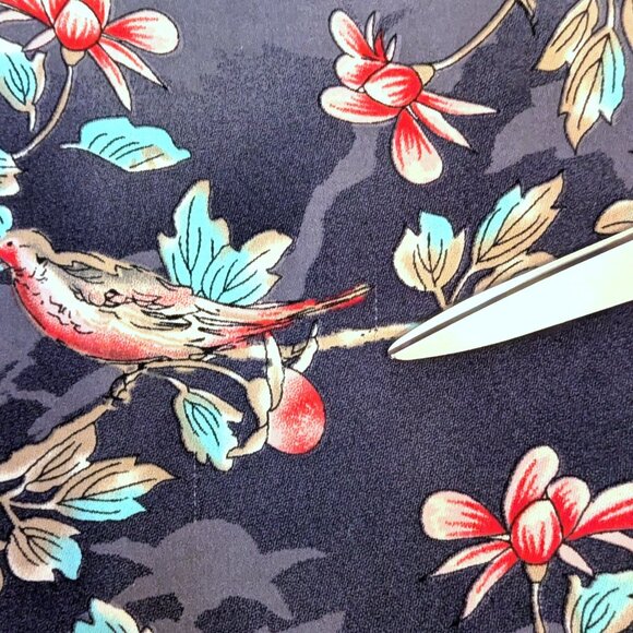 Elevenses | Anthropologie Floral Bird Tapered Tuxedo Ankle Trouser Pants | 6 - Picture 14 of 14